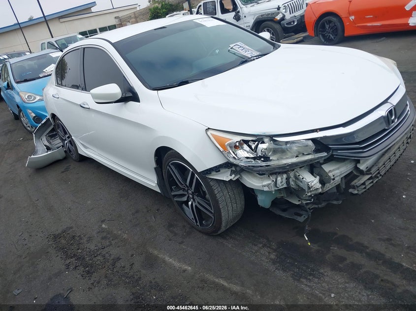 2017 Honda Accord VIN 1HGCR2F19HA078301 IAAI salvage auction — FRONT END, Salvage Title, sold $4,450 on 2026-07-12 (photo 1)