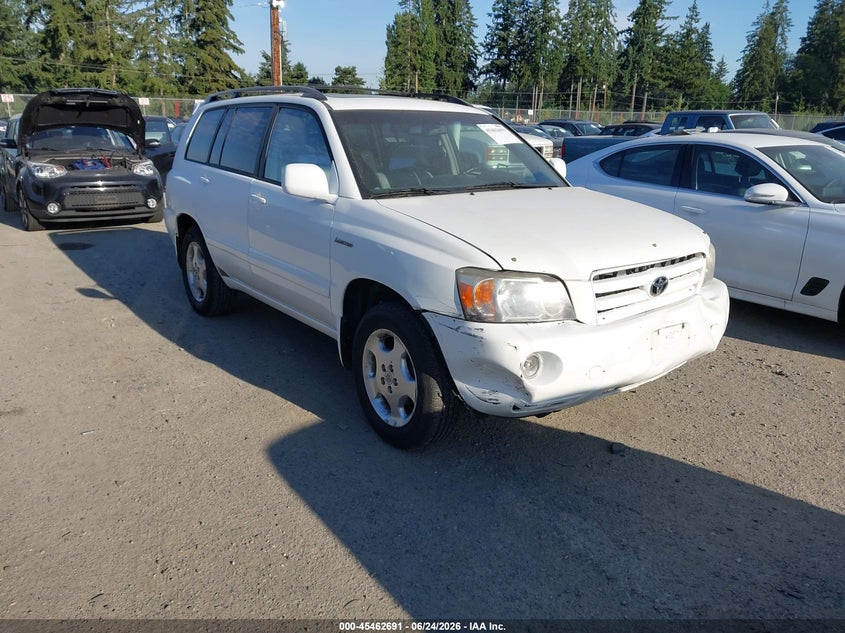 2004 Toyota Highlander VIN JTEEP21A340003836 IAAI salvage auction — FRONT END, Bill Of Sale (Washington), sold $725 on 2026-07-29 (photo 1)