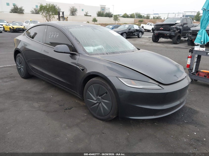 2026 Tesla Model 3 VIN 5YJ3E1EA6TF174358 IAAI salvage auction — LEFT FRONT, Salvage Certificate (California), sold $12,850 on 2026-07-31 (photo 1)