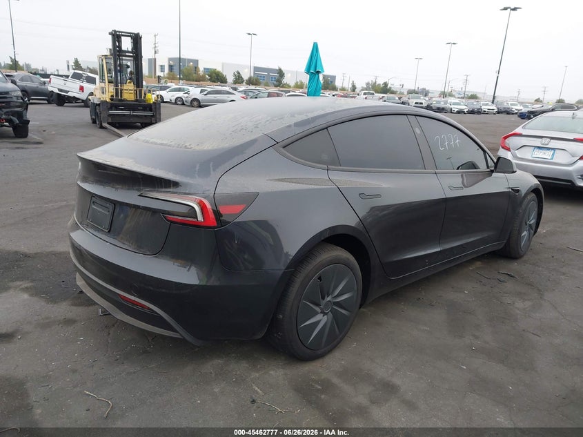 2026 Tesla Model 3 VIN 5YJ3E1EA6TF174358 IAAI salvage auction — LEFT FRONT, Salvage Certificate (California), sold $12,850 on 2026-07-31 (photo 4)