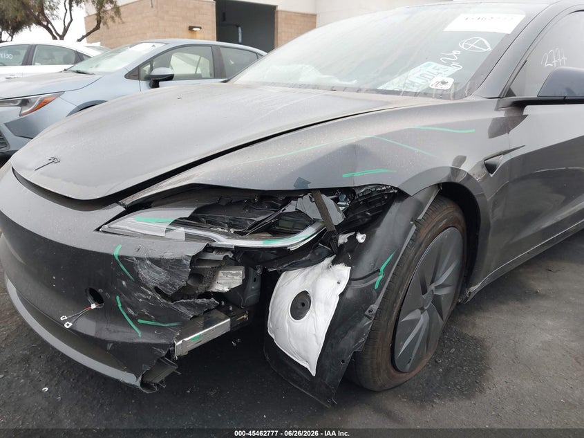 2026 Tesla Model 3 VIN 5YJ3E1EA6TF174358 IAAI salvage auction — LEFT FRONT, Salvage Certificate (California), sold $12,850 on 2026-07-31 (photo 6)