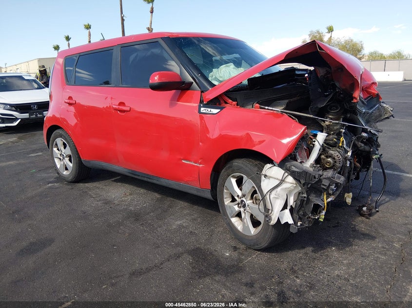 2019 Kia Soul VIN KNDJN2A28K7668379 IAAI salvage auction — FRONT END, Salvage (Nevada), sold $750 on 2026-07-17 (photo 1)