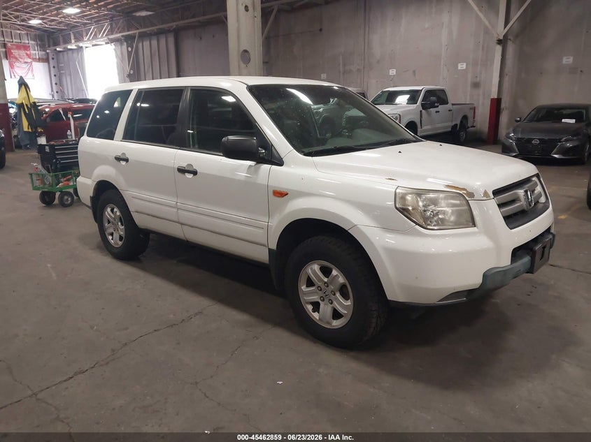 2006 Honda Pilot VIN 2HKYF18186H554841 IAAI salvage auction — FRONT END, Clear-Dealer Only (Washington), sold $275 on 2026-07-09 (photo 1)