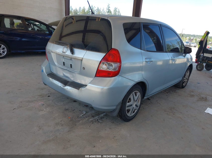 2007 Honda Fit VIN JHMGD384X7S031183 IAAI salvage auction — LEFT SIDE, Bill Of Sale (Washington), sold $325 on 2026-07-08 (photo 4)