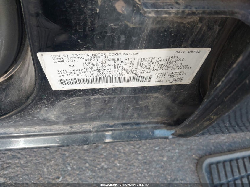 2002 Toyota Rav4 VIN JTEHH20V120172555 IAAI salvage auction — NORMAL WEAR, Clear (Colorado), sold $1,050 on 2026-07-07 (photo 9)