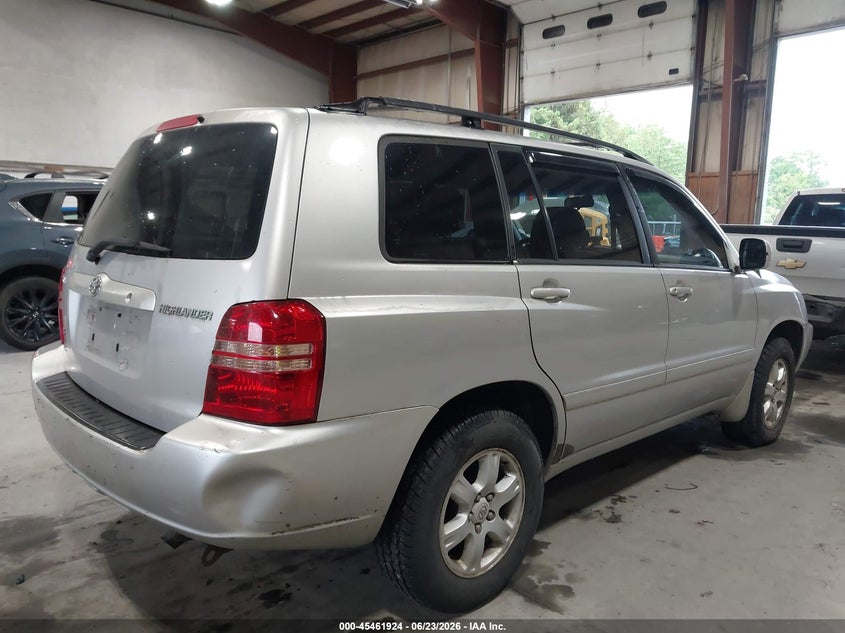 2002 Toyota Highlander VIN JTEGF21A520070284 IAAI salvage auction — NORMAL WEAR, Clear (New York), sold $400 on 2026-07-22 (photo 4)