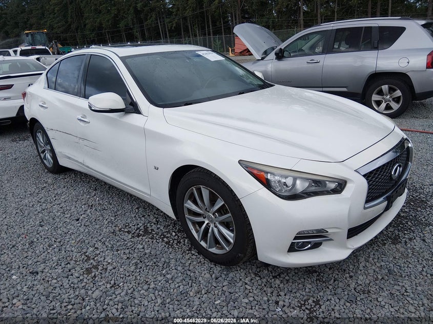 2015 Infiniti Q50 VIN JN1BV7AP8FM343173 IAAI salvage auction — SIDE, Salvage Title, sold $3,650 on 2026-07-24 (photo 1)