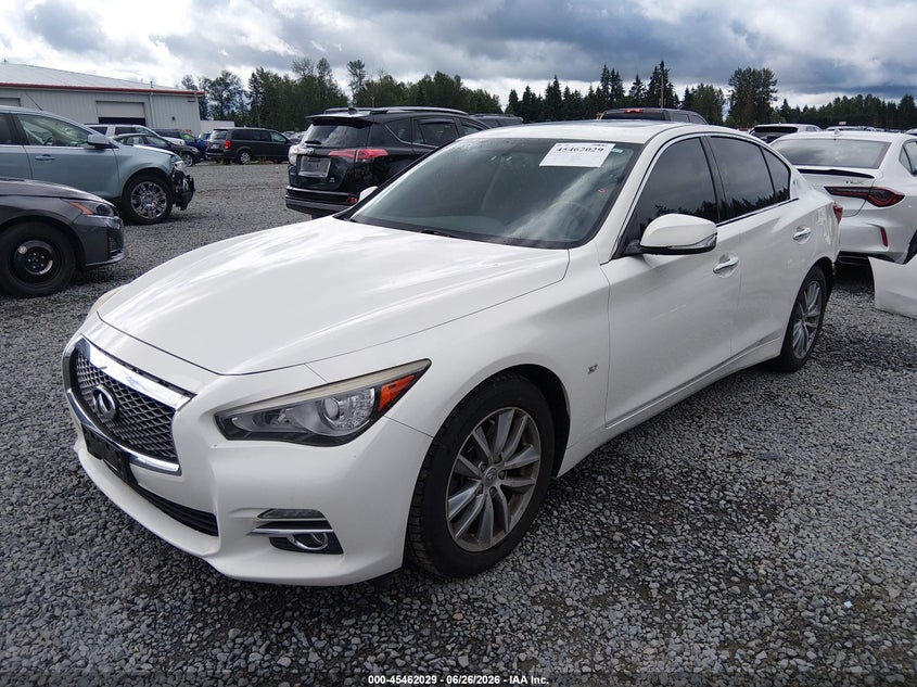 2015 Infiniti Q50 VIN JN1BV7AP8FM343173 IAAI salvage auction — SIDE, Salvage Title, sold $3,650 on 2026-07-24 (photo 2)
