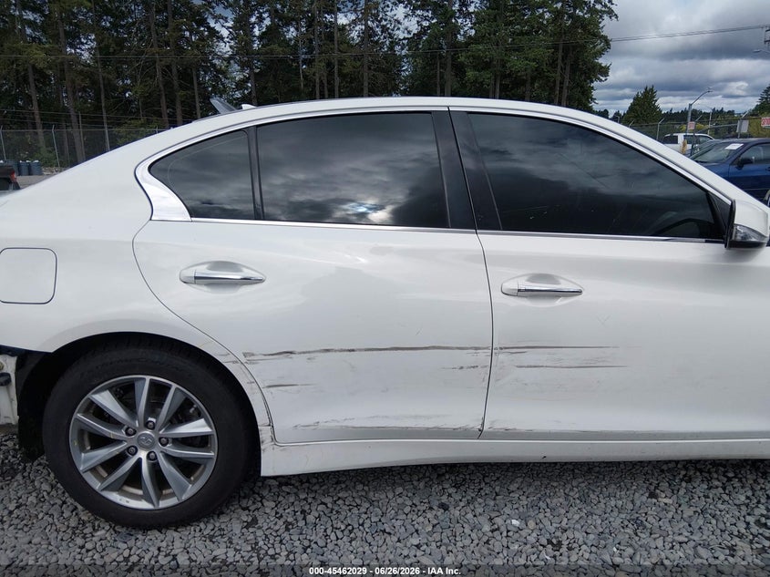 2015 Infiniti Q50 VIN JN1BV7AP8FM343173 IAAI salvage auction — SIDE, Salvage Title, sold $3,650 on 2026-07-24 (photo 6)