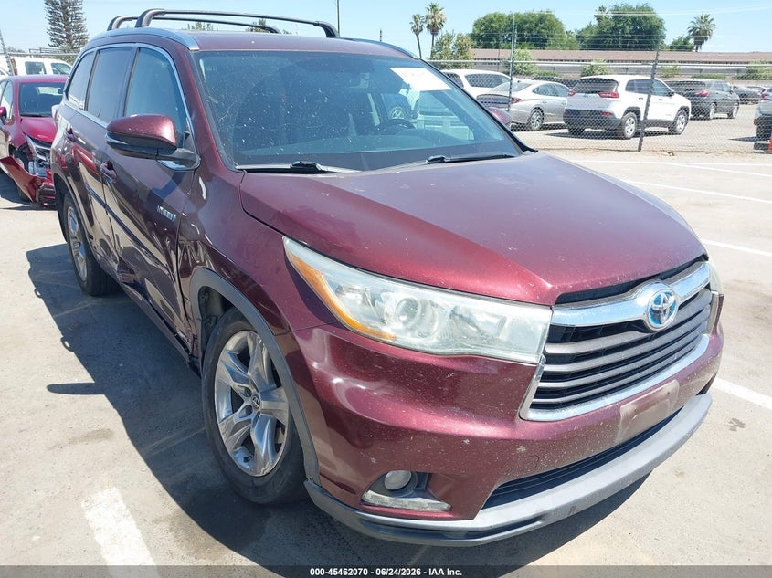 2016 Toyota Highlander VIN 5TDDCRFH9GS016439 IAAI salvage auction — RIGHT SIDE, Salvage Title, sold $7,275 on 2026-07-28 (photo 1)