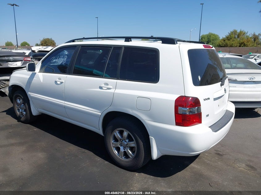 2005 Toyota Highlander VIN JTEDP21A750048615 IAAI salvage auction — LEFT FRONT, Salvage Certificate (California), sold $1,000 on 2026-07-17 (photo 3)