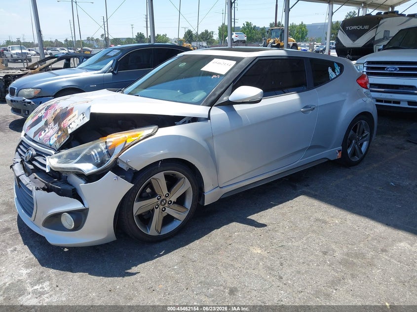 2013 Hyundai Veloster VIN KMHTC6AE9DU125851 IAAI salvage auction — FRONT END, Salvage Title, sold $25 on 2026-07-21 (photo 2)