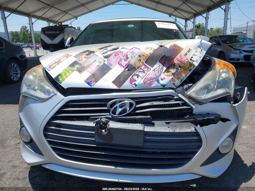 2013 Hyundai Veloster VIN KMHTC6AE9DU125851 IAAI salvage auction — FRONT END, Salvage Title, sold $25 on 2026-07-21 (photo 6)