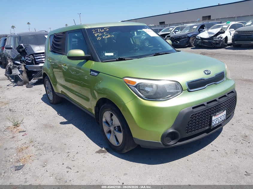 2015 Kia Soul VIN KNDJN2A21F7760455 IAAI salvage auction — VANDALISM, Salvage Title, sold $900 on 2026-07-22 (photo 1)