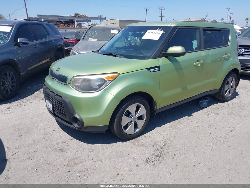 2015 Kia Soul VIN KNDJN2A21F7760455 IAAI salvage auction — VANDALISM, Salvage Title, sold $900 on 2026-07-22 (photo 2)