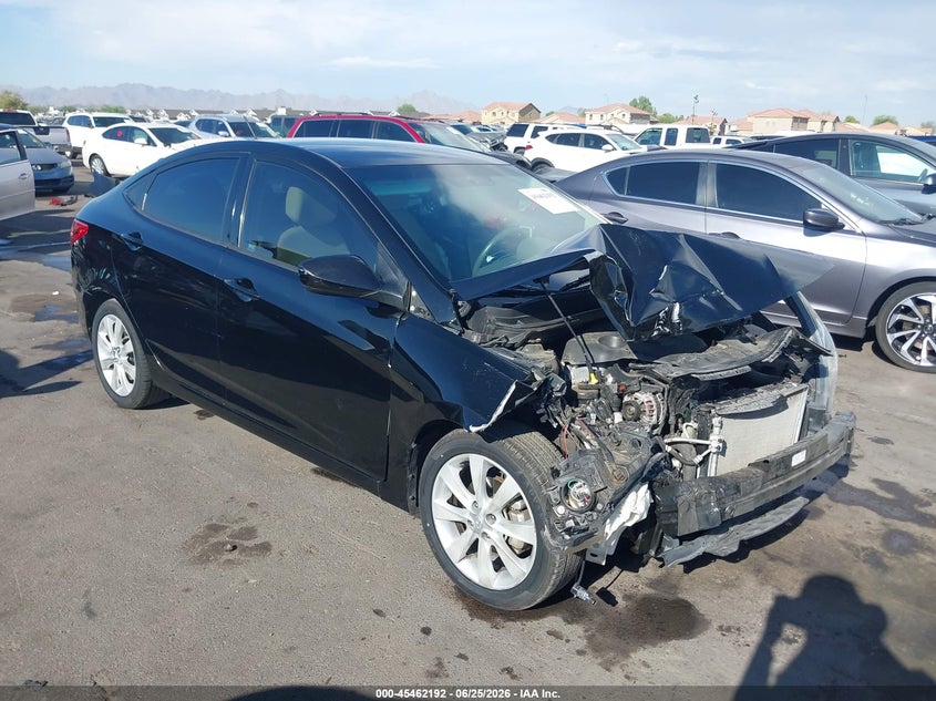 2012 Hyundai Accent VIN KMHCU4AE2CU137016 IAAI salvage auction — RIGHT FRONT, Salvage (Arizona), sold $200 on 2026-07-28 (photo 1)