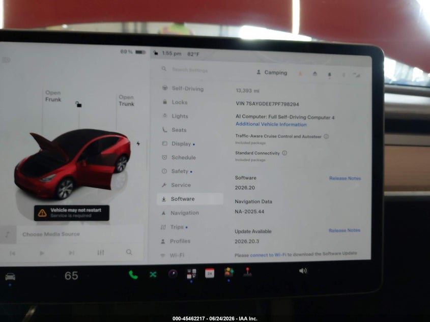 2023 Tesla Model y VIN 7SAYGDEE7PF798294 IAAI salvage auction — LEFT SIDE, Salvage (Oregon), sold $10,800 on 2026-08-28 (photo 7)