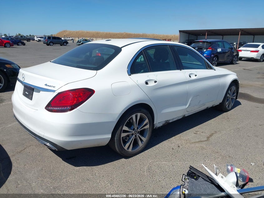 2020 Mercedes-benz C-klasse VIN WDDWF8EB7LR556149 IAAI salvage auction — FRONT END, Salvage Title, sold $7,475 on 2026-07-29 (photo 4)