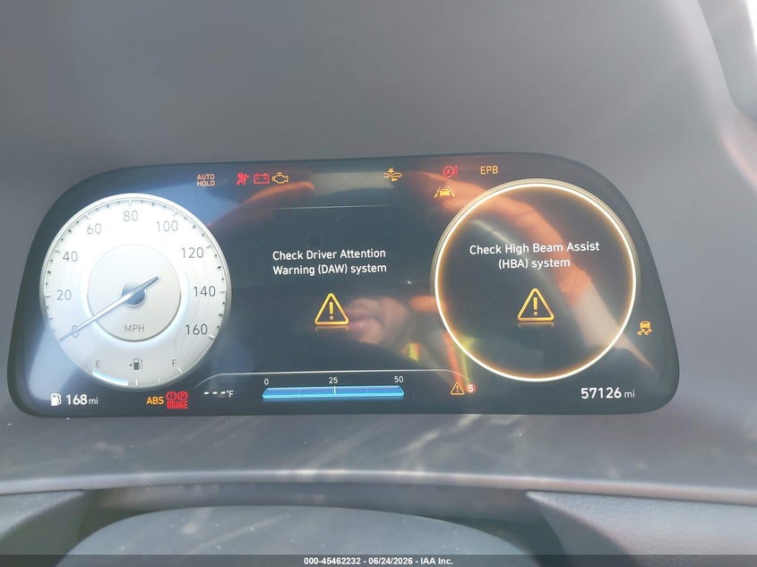 2022 Hyundai Sonata VIN 5NPEK4JC4NH133922 IAAI salvage auction — FRONT END, Salvage Title, sold $1,900 on 2026-07-24 (photo 7)