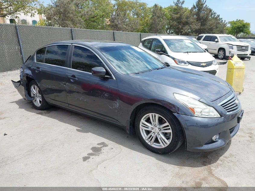 2013 Infiniti G VIN JN1CV6AP9DM712795 IAAI salvage auction — REAR END, Salvage (California), sold $600 on 2026-07-20 (photo 1)