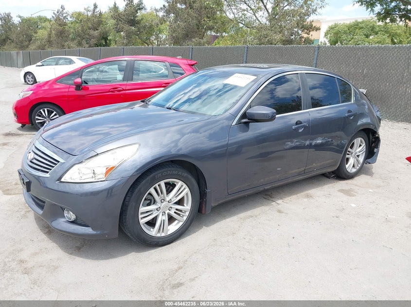 2013 Infiniti G VIN JN1CV6AP9DM712795 IAAI salvage auction — REAR END, Salvage (California), sold $600 on 2026-07-20 (photo 2)