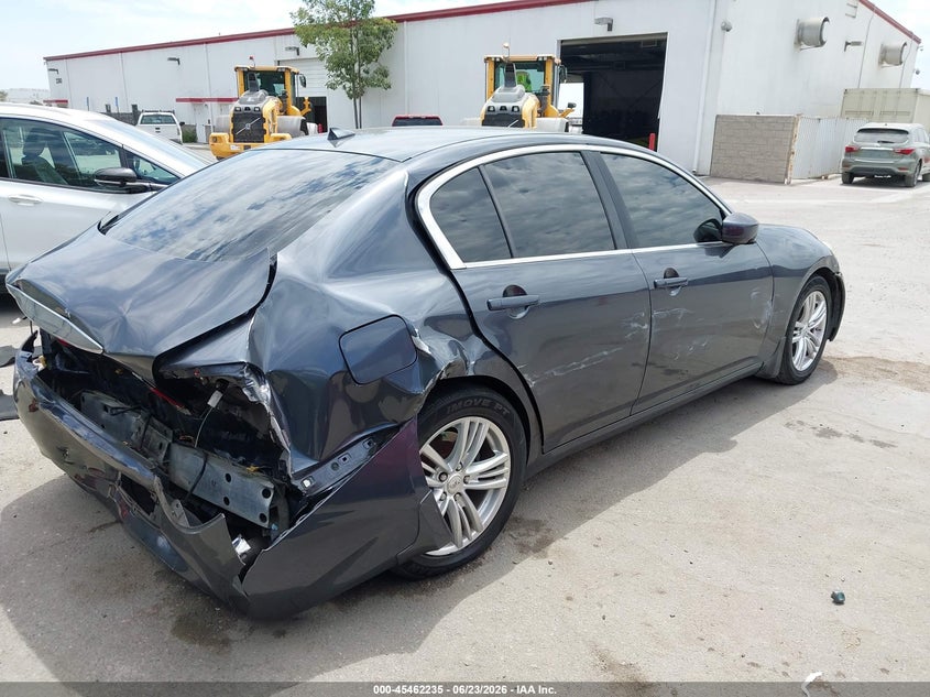 2013 Infiniti G VIN JN1CV6AP9DM712795 IAAI salvage auction — REAR END, Salvage (California), sold $600 on 2026-07-20 (photo 4)