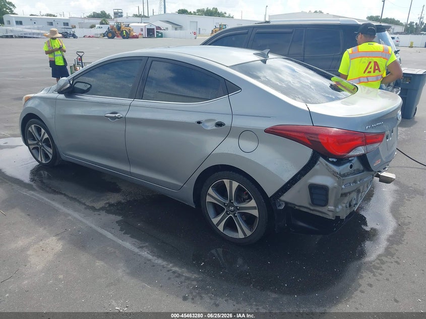 2014 Hyundai Elantra VIN KMHDH4AH0EU101458 IAAI salvage auction — NORMAL WEAR, Clear (Florida), sold $400 on 2026-07-29 (photo 3)