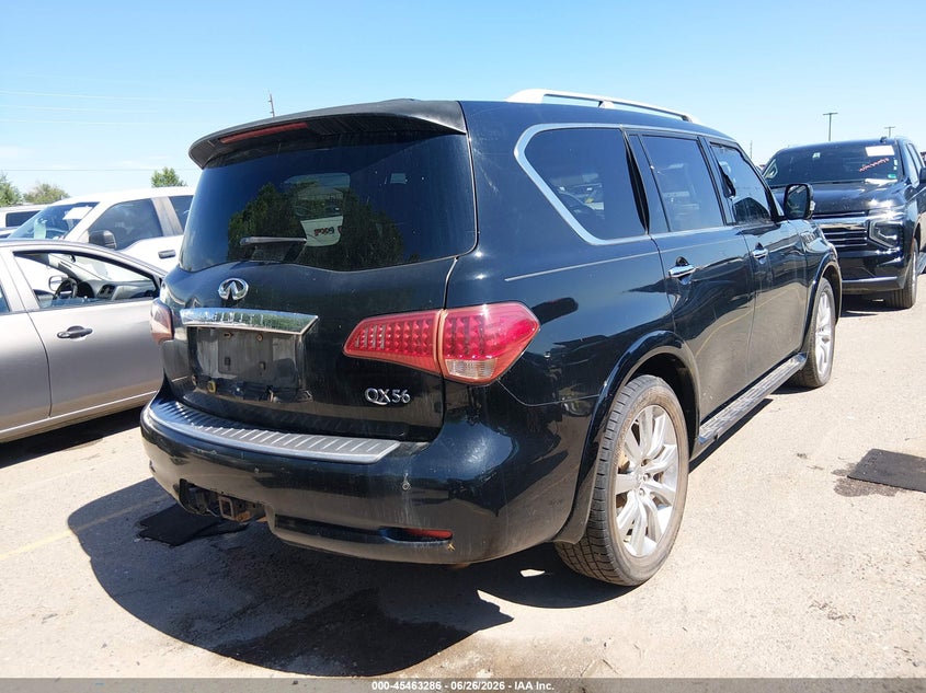 2011 Infiniti Qx56 VIN JN8AZ2NE8B9004388 IAAI salvage auction — NORMAL WEAR, Clear (Oklahoma), sold $900 on 2026-07-28 (photo 4)