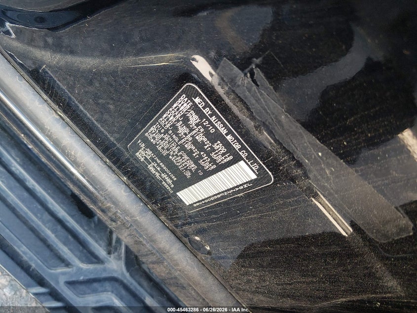 2011 Infiniti Qx56 VIN JN8AZ2NE8B9004388 IAAI salvage auction — NORMAL WEAR, Clear (Oklahoma), sold $900 on 2026-07-28 (photo 9)