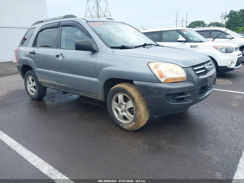 2007 Kia Sportage VIN KNDJF724277332406 IAAI salvage auction — NORMAL WEAR, Clear (Tennessee), sold $200 on 2026-07-21 (photo 1)