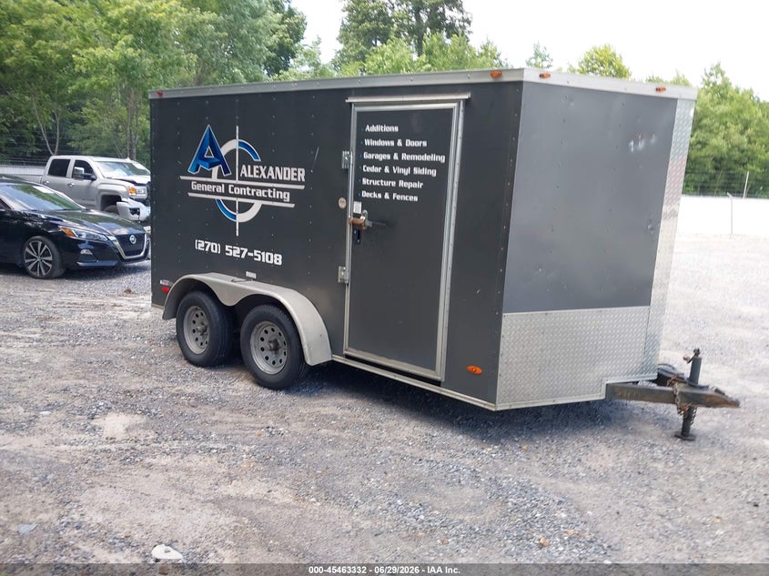2019 Cargo Trailer VIN 5WKBE1225K1059177 IAAI salvage auction — REAR END, Salvage (Kentucky), sold $75 on 2026-07-28 (photo 1)