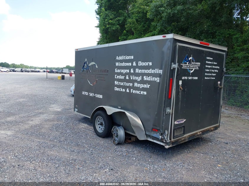 2019 Cargo Trailer VIN 5WKBE1225K1059177 IAAI salvage auction — REAR END, Salvage (Kentucky), sold $75 on 2026-07-28 (photo 3)
