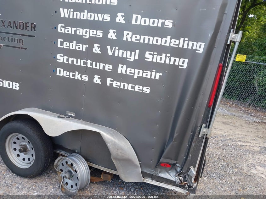 2019 Cargo Trailer VIN 5WKBE1225K1059177 IAAI salvage auction — REAR END, Salvage (Kentucky), sold $75 on 2026-07-28 (photo 8)