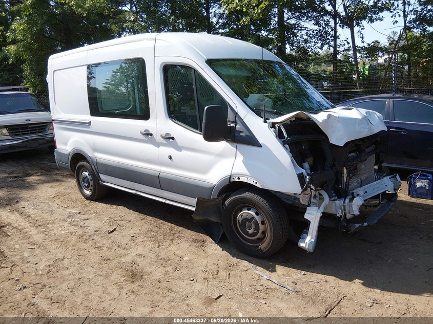 2017 Ford Transit 150 VIN 1FTYE1CM3HKB48135 IAAI salvage auction — FRONT END, Clear (Virginia), sold $3,350 on 2026-07-09 (photo 1)