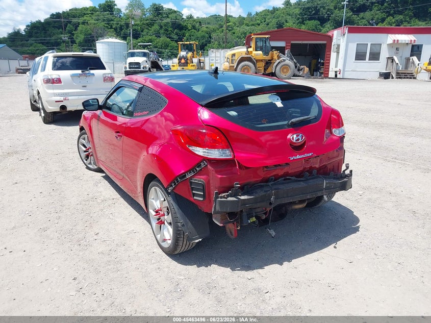 2013 Hyundai Veloster VIN KMHTC6AD7DU116945 IAAI salvage auction — REAR END, Salvage (Pennsylvania), sold $775 on 2026-07-07 (photo 3)