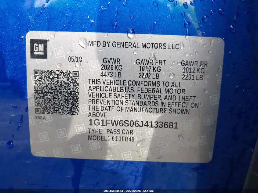 2018 Chevrolet Bolt euv VIN 1G1FW6S06J4133681 IAAI salvage auction — SIDE, Salvage - Greater Than 75% (Maryland), sold $4,150 on 2026-07-09 (photo 9)