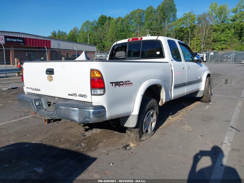 2004 Toyota Tundra VIN 5TBBT441X4S440572 IAAI salvage auction — FRONT END, Salvage (North Carolina), sold $1,350 on 2026-07-16 (photo 4)