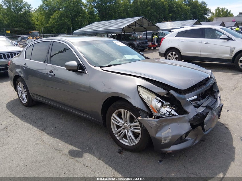 2013 Infiniti G VIN JN1CV6AR2DM765209 IAAI salvage auction — RIGHT FRONT, Salvage (Connecticut), sold $350 on 2026-07-30 (photo 1)
