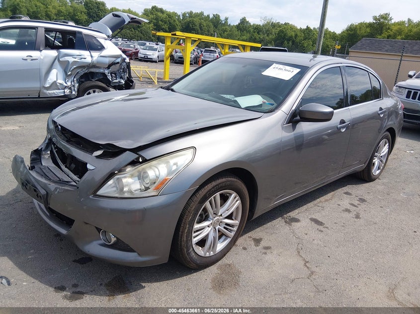 2013 Infiniti G VIN JN1CV6AR2DM765209 IAAI salvage auction — RIGHT FRONT, Salvage (Connecticut), sold $350 on 2026-07-30 (photo 2)