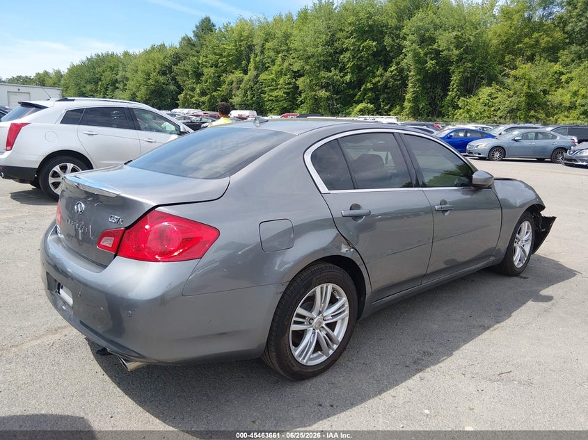 2013 Infiniti G VIN JN1CV6AR2DM765209 IAAI salvage auction — RIGHT FRONT, Salvage (Connecticut), sold $350 on 2026-07-30 (photo 4)