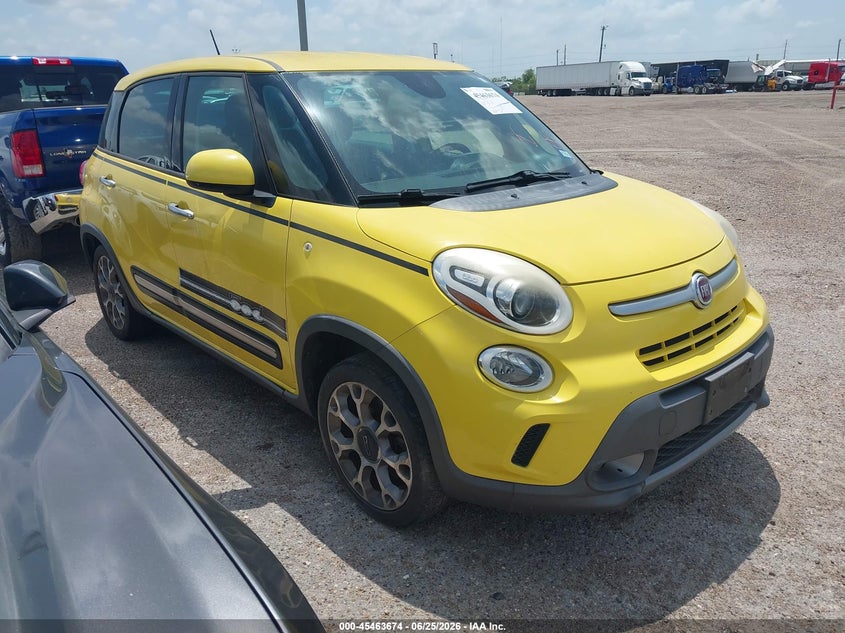 2014 Fiat 500l VIN ZFBCFADH6EZ018851 IAAI salvage auction — MECHANICAL, Original (Texas), sold $300 on 2026-07-08 (photo 1)