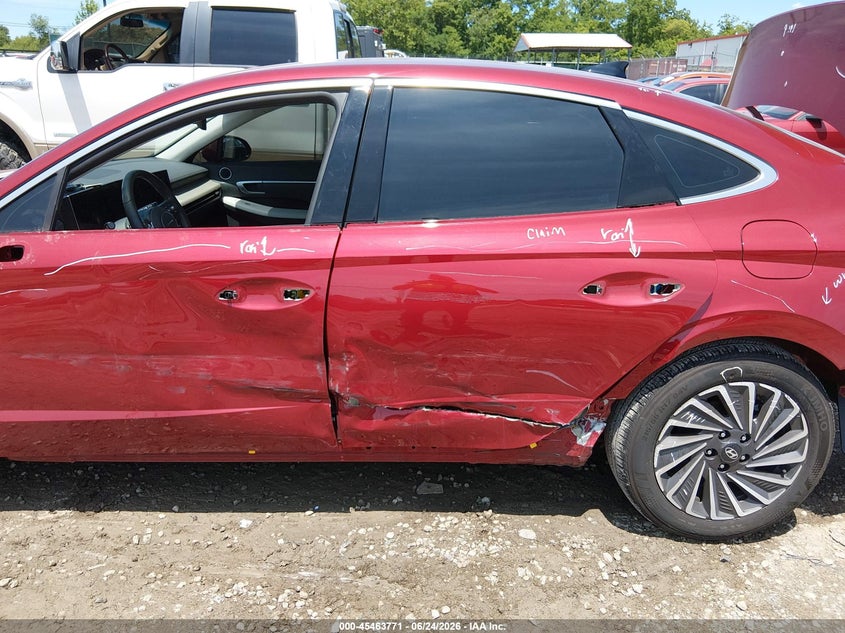 2025 Hyundai Sonata VIN KMHL34JJ6SA125726 IAAI salvage auction — SIDE, Wait Title, sold $7,350 on 2026-09-28 (photo 6)