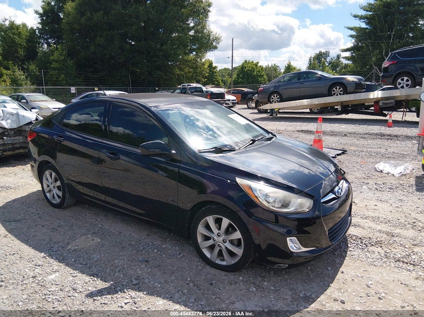2012 Hyundai Accent VIN KMHCU4AE8CU070387 IAAI salvage auction — LEFT FRONT, Salvage Title, sold $400 on 2026-07-29 (photo 1)