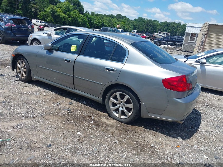 2006 Infiniti G VIN JNKCV51F26M606009 IAAI salvage auction — MECHANICAL, Clear (Georgia), sold $250 on 2026-07-17 (photo 3)