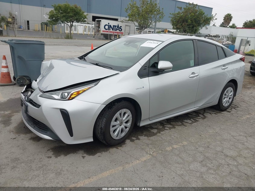2019 Toyota Prius VIN JTDKARFU0K3084200 IAAI salvage auction — RIGHT FRONT, Salvage Title, sold $3,100 on 2026-07-29 (photo 2)
