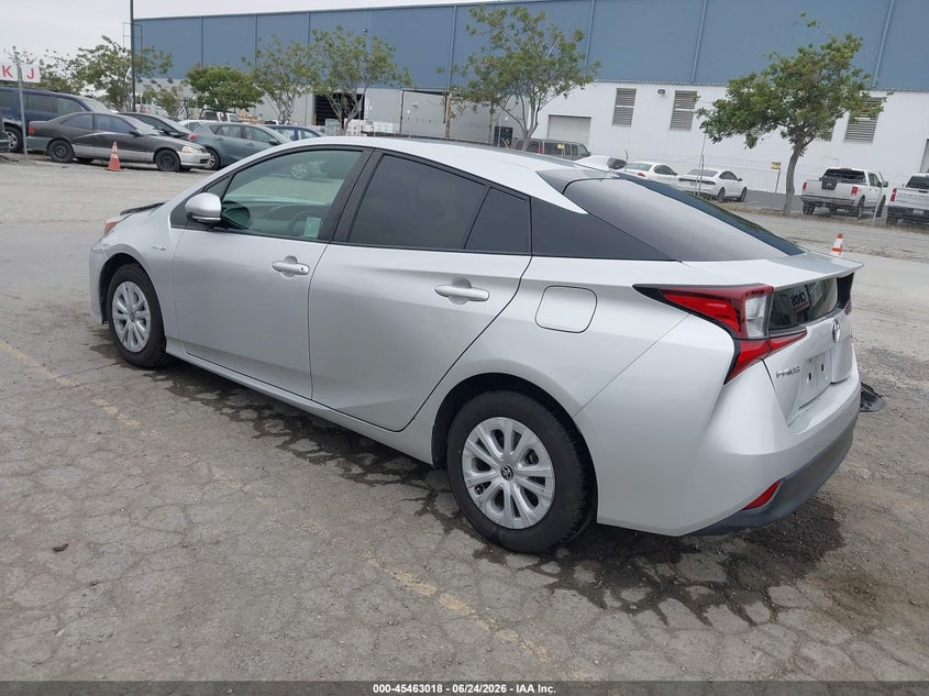 2019 Toyota Prius VIN JTDKARFU0K3084200 IAAI salvage auction — RIGHT FRONT, Salvage Title, sold $3,100 on 2026-07-29 (photo 3)