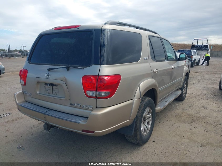 2007 Toyota Sequoia VIN 5TDBT44A37S278862 IAAI salvage auction — NORMAL WEAR, Clear - Dealer Only (California), sold $1,200 on 2026-07-08 (photo 4)