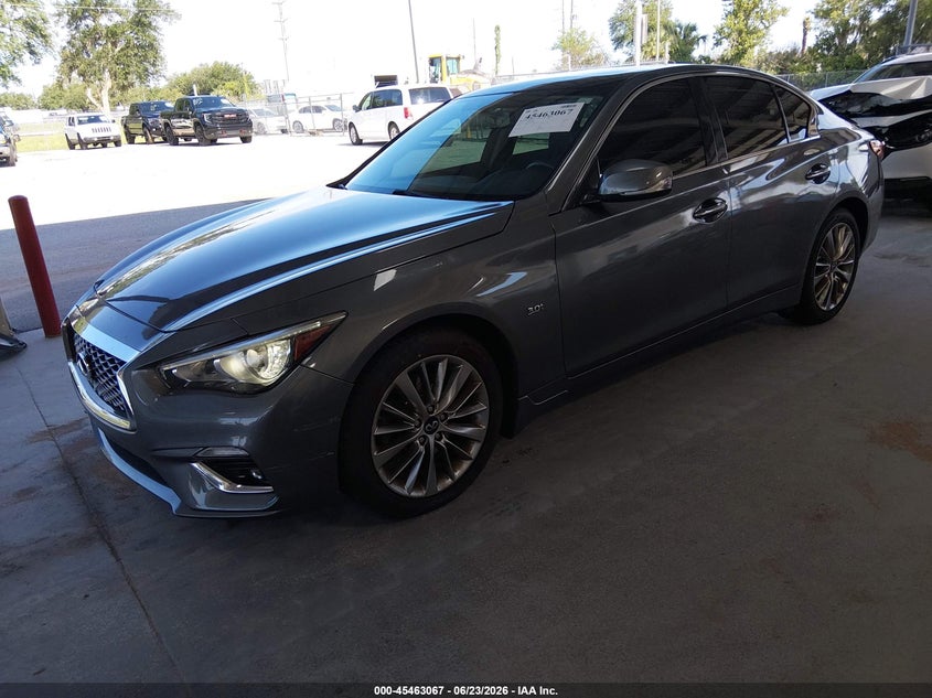 2019 Infiniti Q50 VIN JN1EV7ARXKM552701 IAAI salvage auction — NORMAL WEAR, Clear (Florida), sold $5,900 on 2026-07-22 (photo 2)