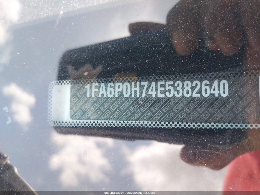 2014 Ford Fusion VIN 1FA6P0H74E5382640 IAAI salvage auction — NORMAL WEAR, Original (Texas), sold $825 on 2026-07-09 (photo 9)