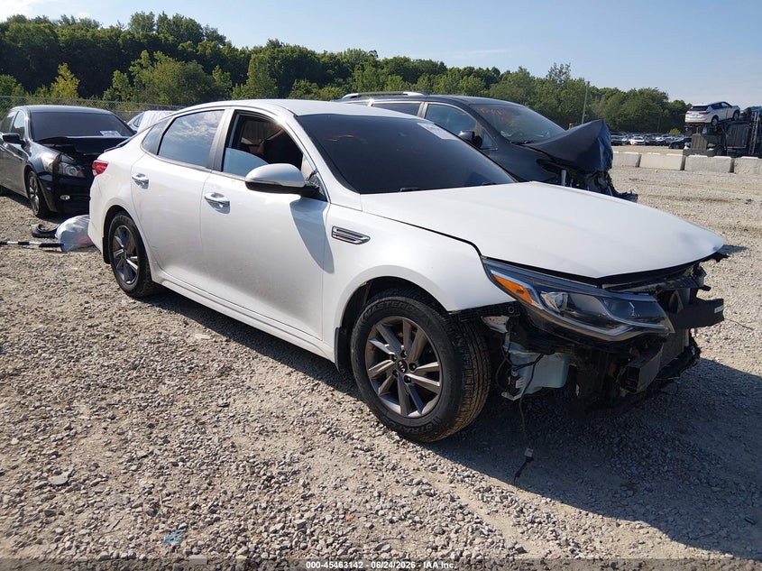 2020 Kia Optima VIN 5XXGT4L33LG427257 IAAI salvage auction — FRONT & REAR, Salvage Title, sold $750 on 2026-07-29 (photo 1)